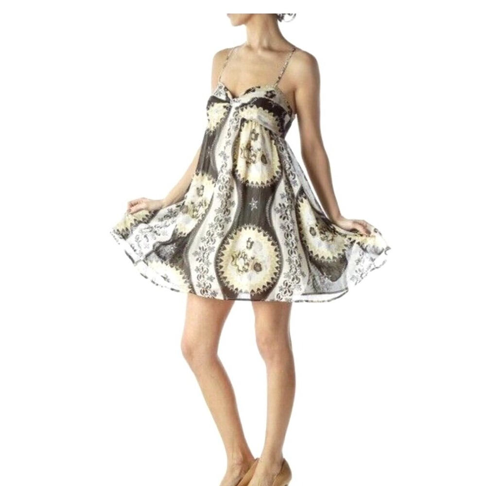 NEW Free People Eternal Spring Baby Doll Dress Size Small Chiffon Boho Floral